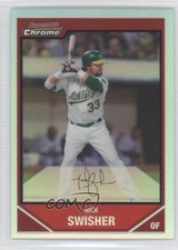 2007 Bowman Chrome Refractor Nick Swisher #76 0l1