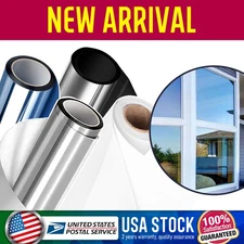 Reflective Window Mirror One Way Film Glass Privacy Solar Tint Self Adhesive DIY