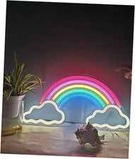 Rainbow Neon Signs for Bedroom Hanging/Standing Led Wall Decor Acrylic