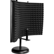 Gator Frameworks Portable Desktop 12 x 16” Microphone Isolation Shield with Base
