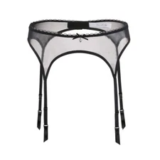 Ladies Sexy Lingerie High Stockings Mesh Garter Belt Straps Thigh Lace Waistband