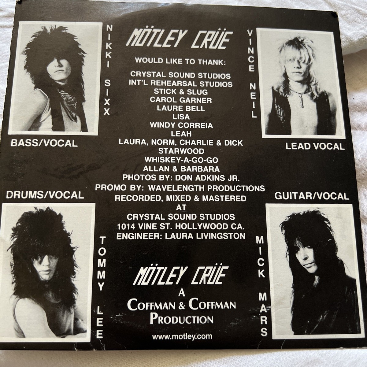Mötley Crüe - Stick to Your Guns/Toast of the Town Motley.com