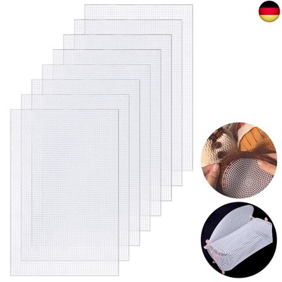 STCRERAG 8 Stück Plastic Canvas Sheets Weich Dauerhaft Kunststoff Mesh Canvas 