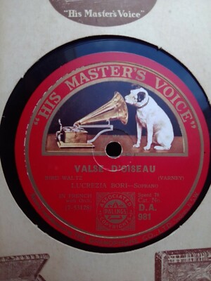 Lucrezia Bori, Giacomo Puccini    Quando Me'n Vo / Valse Du Colibri - HMV 78 rpm