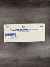 Empty/New Plastic 1 oz Ointment/Cream Jars Pack of 12