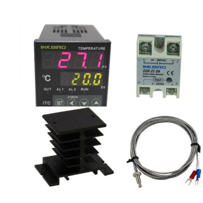PID Temperaturregler Thermostat ITC-100VH Temperatur Heizung 25A SSR Kühlkörper