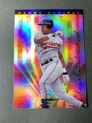 PRISM FOIL - 1995 Leaf Limited #66 Manny Ramirez Baseball Card '90s Vintage!!!