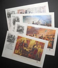 1976 American Revolution Sc 1686-1689 set of 4 FDCs souvenir sheets, ArtCraft