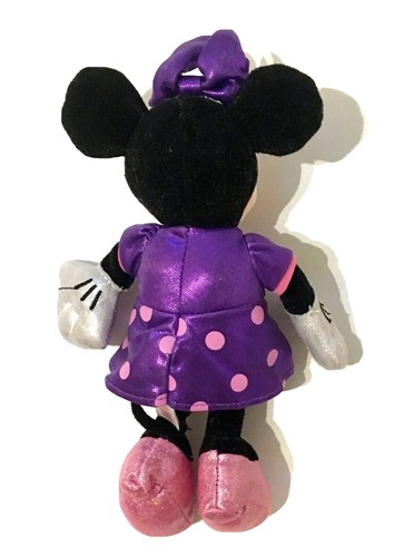 TY Beanie Baby Disney Sparkle Mickey Minnie Mouse Plush Set of 3 Shiny Pink Red - Foto 9 di 12