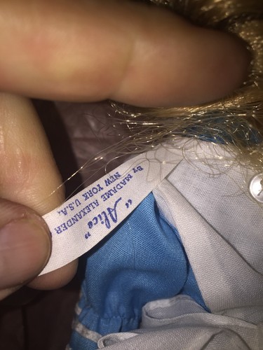 ABITO E SCATOLA MADAME ALEXANDER originale Alice nel paese delle meraviglie Walt Disney BAMBOLA ❤️m17 - Foto 9 di 10