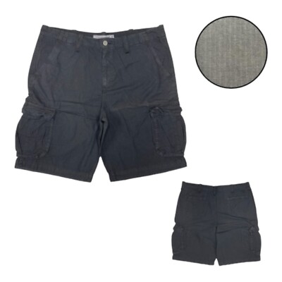 Vintage AMERICAN EAGLE Mens 40 Cargo Shorts Cotton Ripstop Longboard BLACK 54485