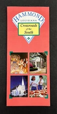 1990s Hammond Louisiana Small Town Tourist Recreation Vintage Travel Brochure
