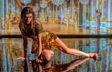 Helen Gold Sequins Party Dress - Womens Burning Man Outfit NYE Sparkle Club Fest