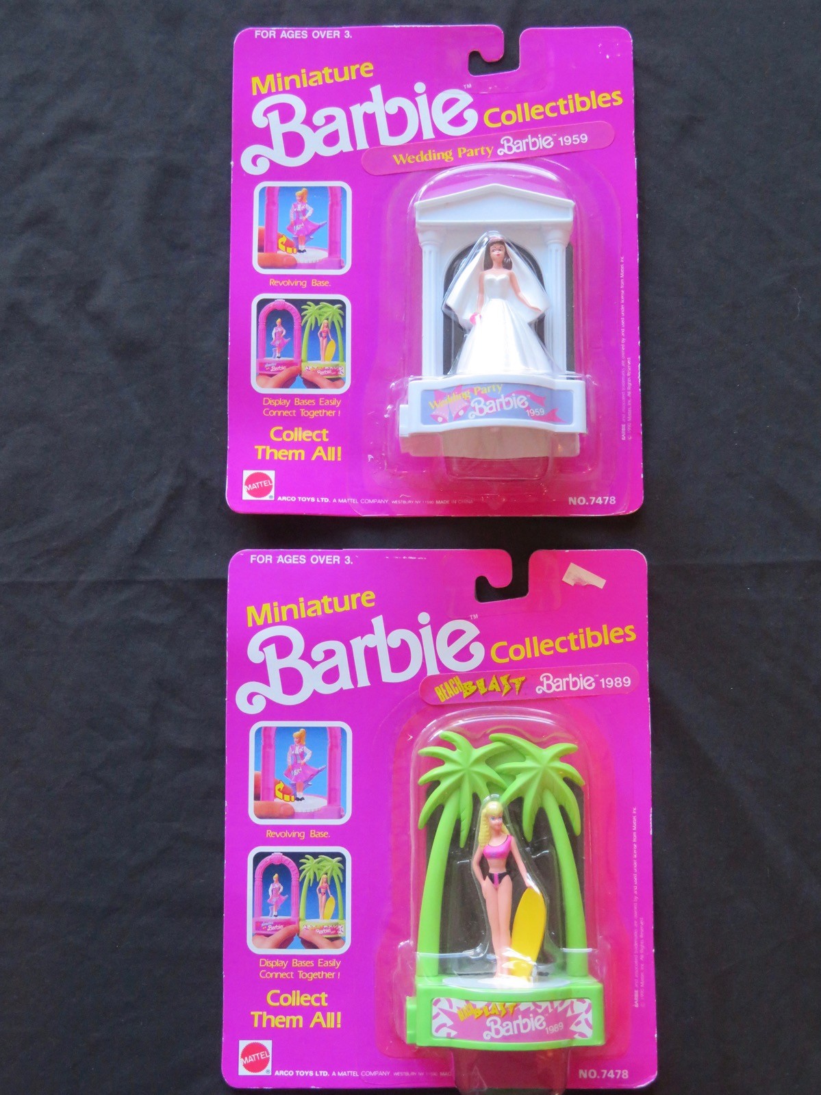 New Vintage Lot of 8 Forever Miniature Barbie Collectibles Revolving