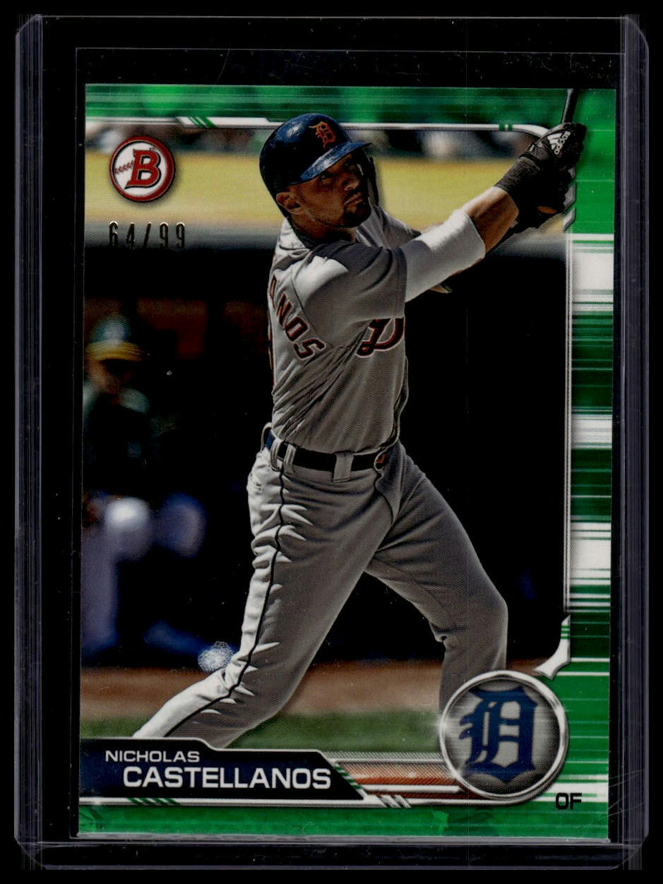 2019 Bowman #81 Nicholas Castellanos Green #/99 SN