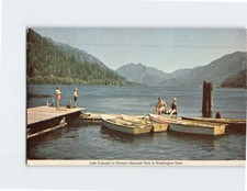 Postcard Lake Crescent Olympic National Park Washington USA