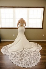 wedding dress size 10 used mermaid train