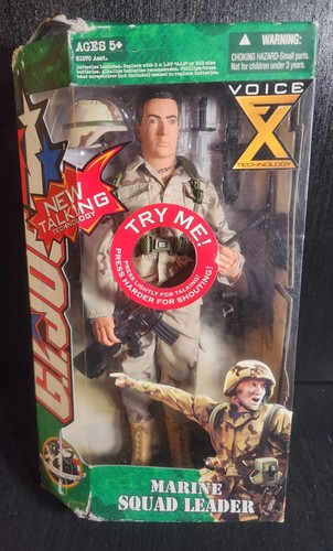 GI JOE MARINE SQUAD LEADER 12" FIGURE TALKING VOICE X 2004 NEW IN RAW BOX