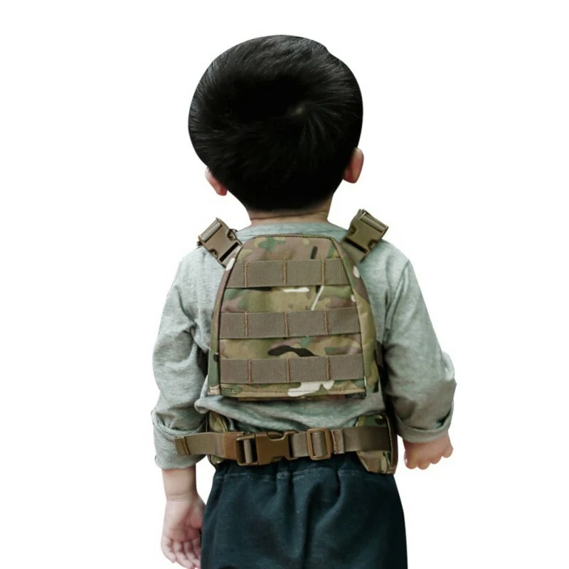 Children Kids Military Molle Plate Carrier Combat Vest with Patrol Belt - Image 4 of 4