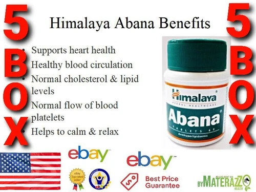 Abana Himalaya 5 Box 300 Tablets Official Reduce Cholesterol USA Fresh NEW