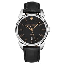 Cuervo Y Sobrinos Mens Historiador Black Dial Black Strap Automatic 3195.1CSNR
