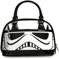Star Wars Loungefly Stormtrooper Patent Satchel Handbag Purse Og Heart Logo Nwt