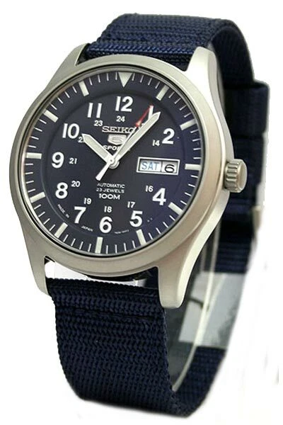Seiko 5 Military Style Nylon Strap Automatic Men s Watch SNZG11K1