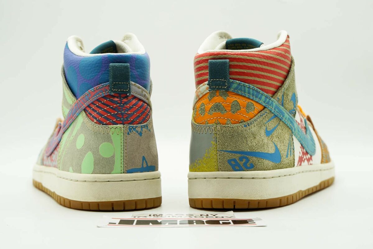 NIKE DUNK SB HIGH USED SIZE 10.5 WHAT THE DUNK THOMAS NIKE DUNK SB HIGH USED SIZE 10.5 WHAT THE DUNK THOMAS