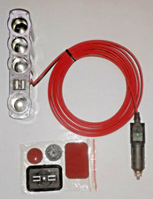 Cigarette/Cigar Lighter Plug to 4 Lighter Sockets+ 2 USB Port 3 m long fused 8A