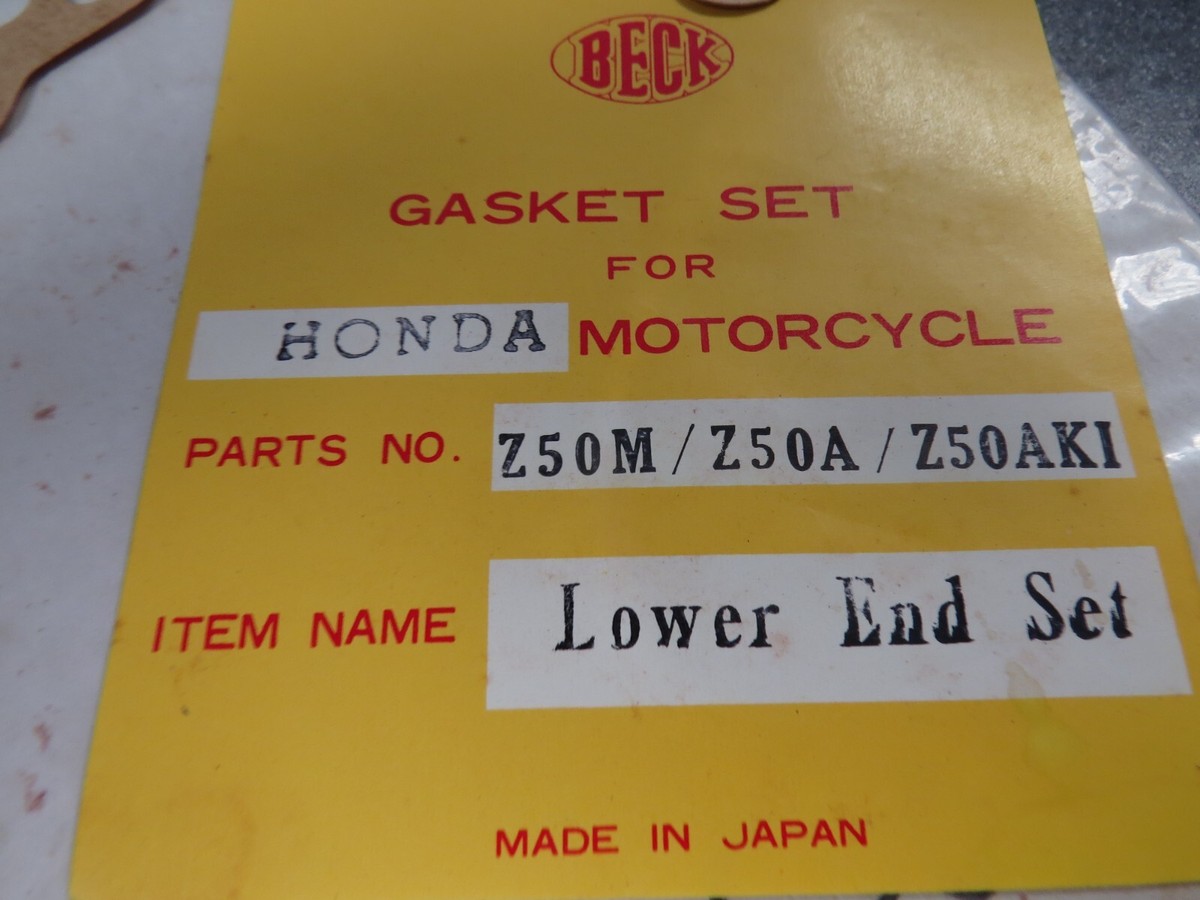 NOS Beck Arnley Incomplete Gasket Set Fits: Honda Z50 Z50A
