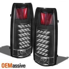 Fits 88-98 C10 Ck Suburban Tahoe Sierra Yukon Silverado Black Led Tail Lights
