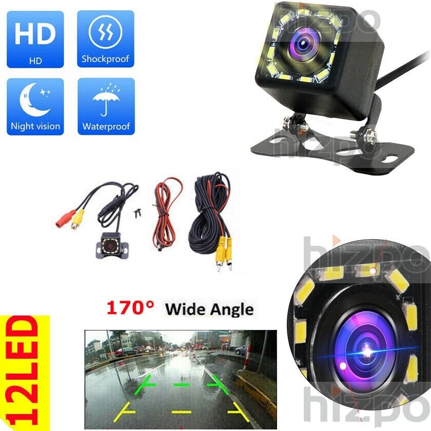 Universal Car Rear View Camera 170° HD Waterproof Reverse Backup Camera New US - Image 3 of 4