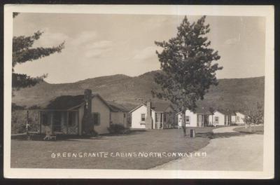 Rp Postcard North Conway Nh Green Granite Tourist Camp Cabins