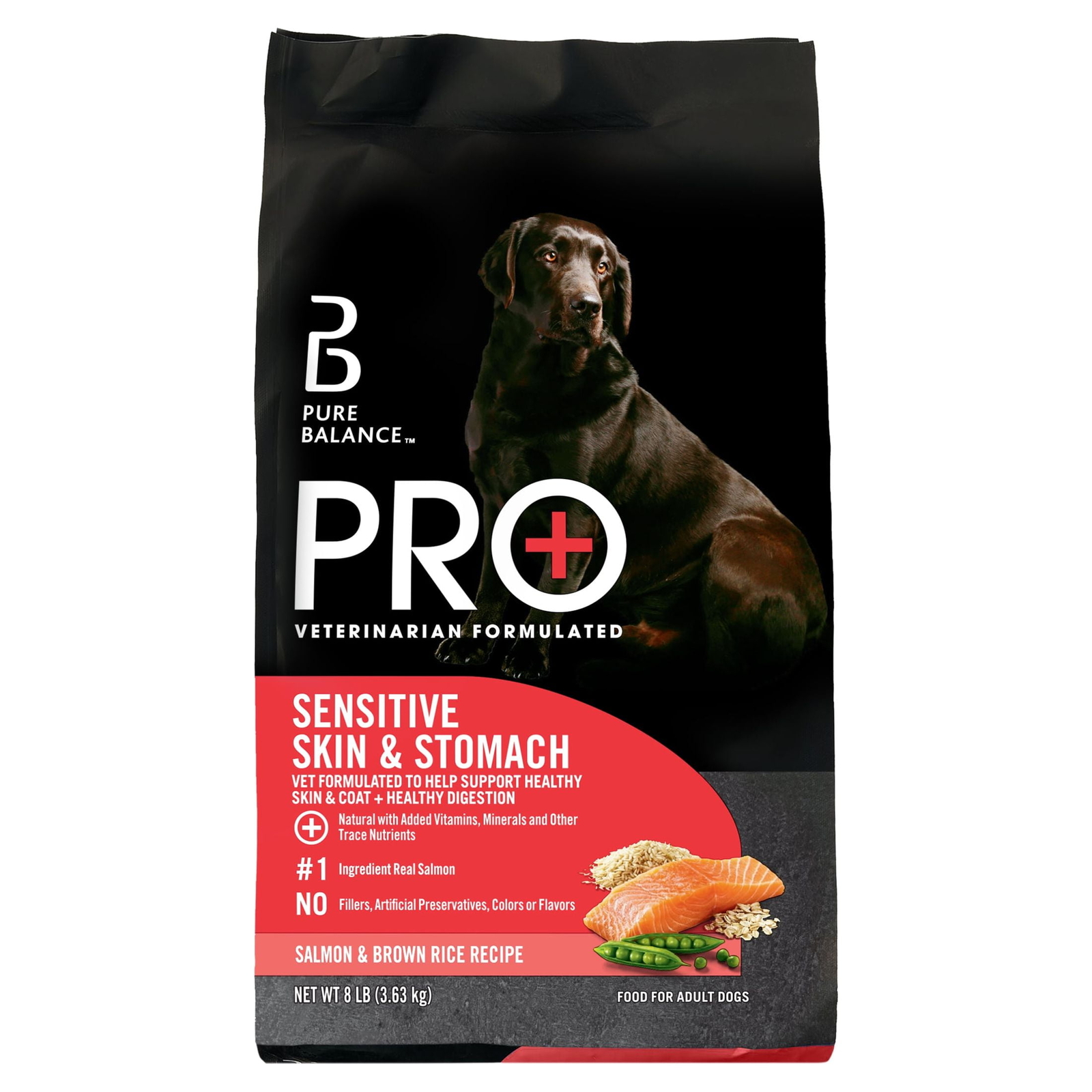 Sensitive Skin & Stomach Dog Food, Salmon & Rice Formula, 8 