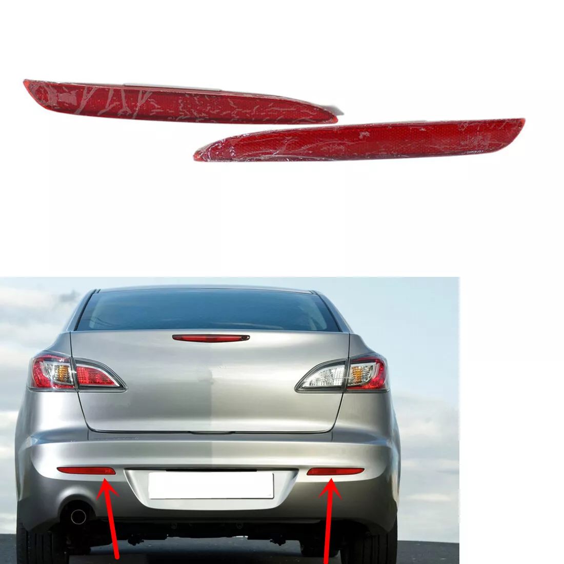 Mazda 3 rear bumper cheap reflector