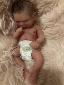 full body silicone baby girl sleeping