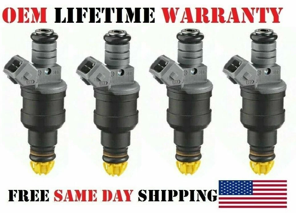 GENUINE BOSCH x4 Fuel Injectors for 1986-1989 Mercury & Ford 1.9L I4 #0280150160 - Image 4 of 4