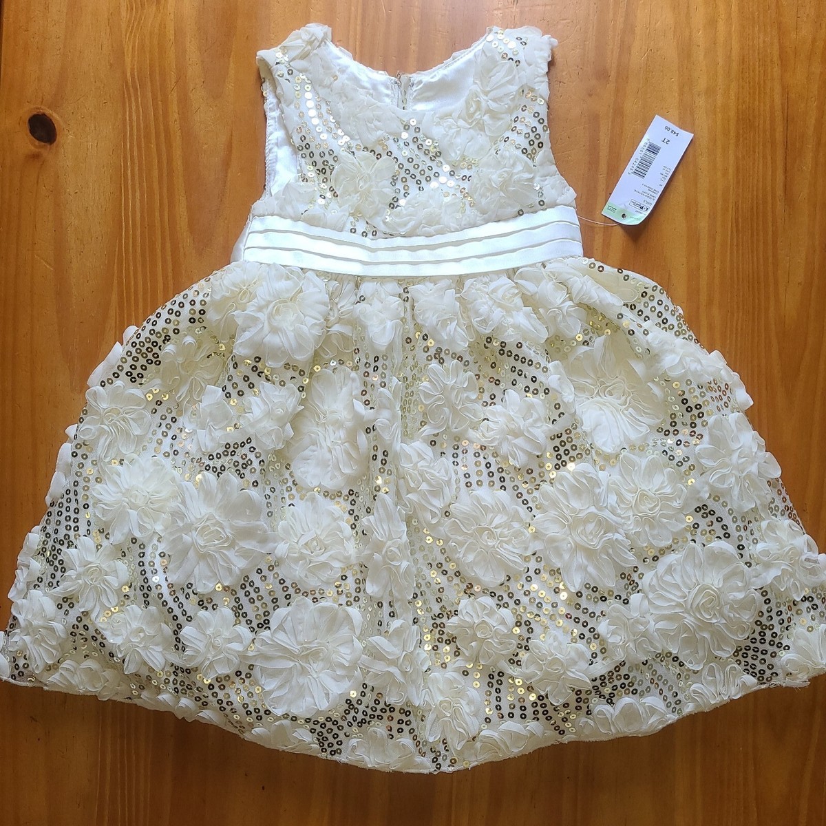 American Princess Girls Christmas Holiday Flower Dress Size 4T NWT