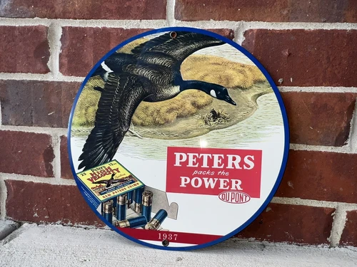 Peters Shooting Sporting Ammunition Hunting Gun Vintage Style Metal Sign