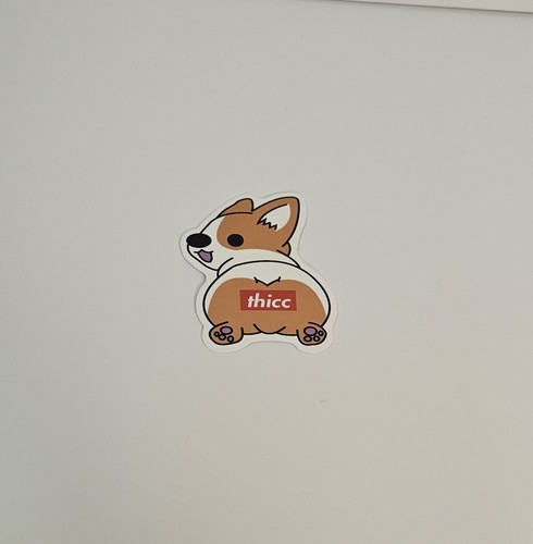 Thicc Corgi Laptop Sticker / Cute Dog Decal - Picture 4 of 4