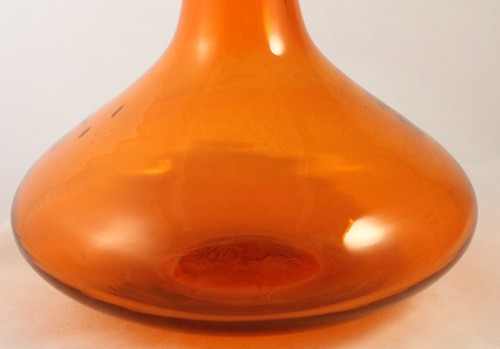 Mid-Century Blenko Tangerine Glass Decanter Wayne Husted Design - Picture 3 of 18