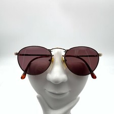 Vintage Giorgio Saint Angelo GSA 12 Brown Gold Oval Sunglasses FRAMES ONLY