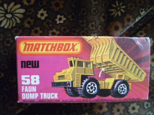 Empty MATCHBOX No. 58 "Faun Dump Truck" Complete - Very Nice Condition
