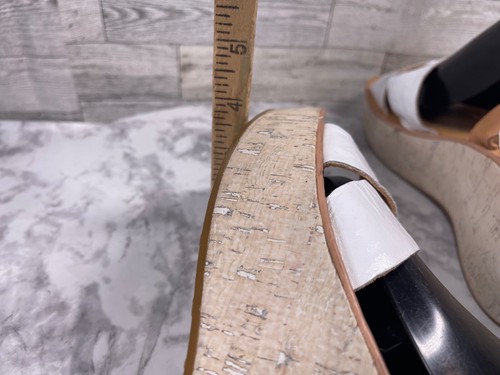 Kork-Ease Sandals Women 11M Ava Shoes White Brown Leather Wedge Straps Slingback - Picture 11 of 21