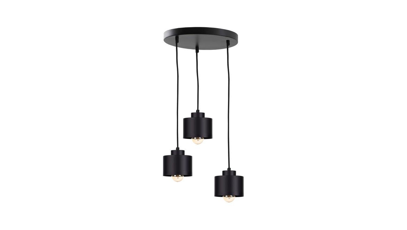 Modern Pendant Light 3x E27 Simply Black 2108