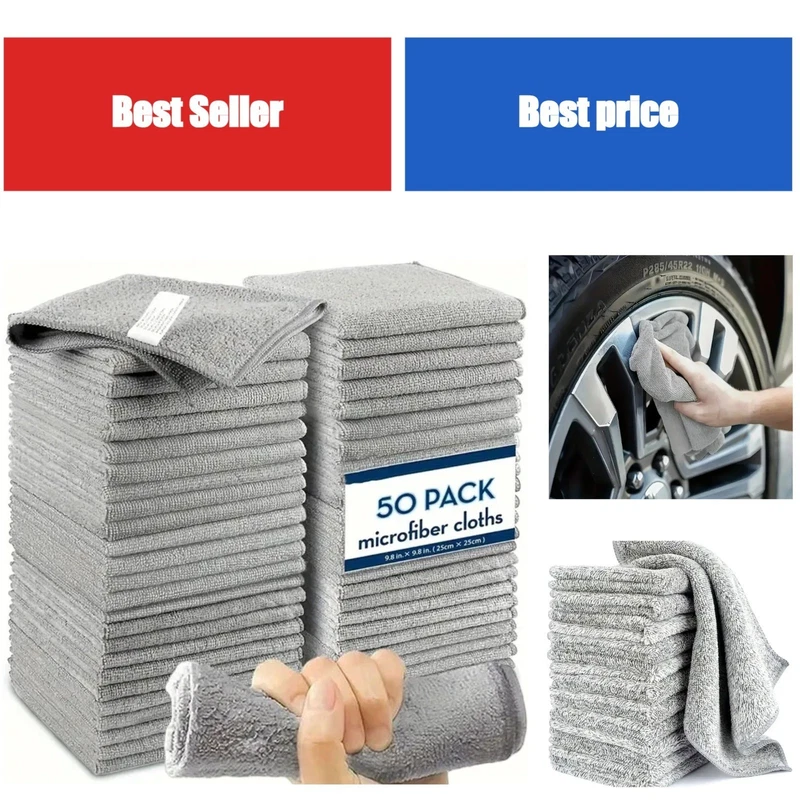 Microfiber Cleaning Cloths Reusable Absorbent Towels for Car Kitchen Bike