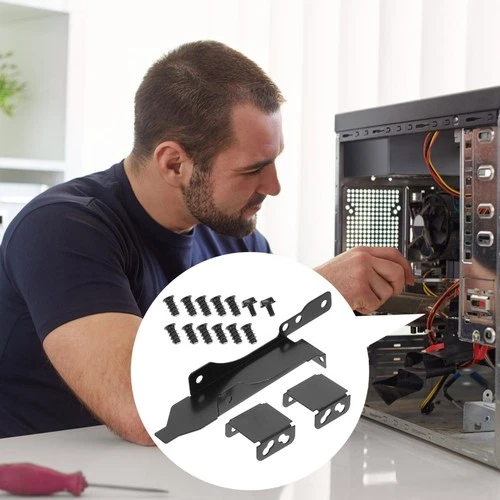 Dual Fan Cooling Bracket Holder for Computer Radiator Shelf Brackets