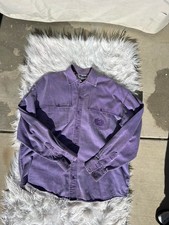 Rodeo Blue Mens Purple Cotton Denim Button-Up...