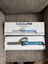 Babyliss Pro Nano Titanium Spring Curling Iron 3/4", Blue/Grey