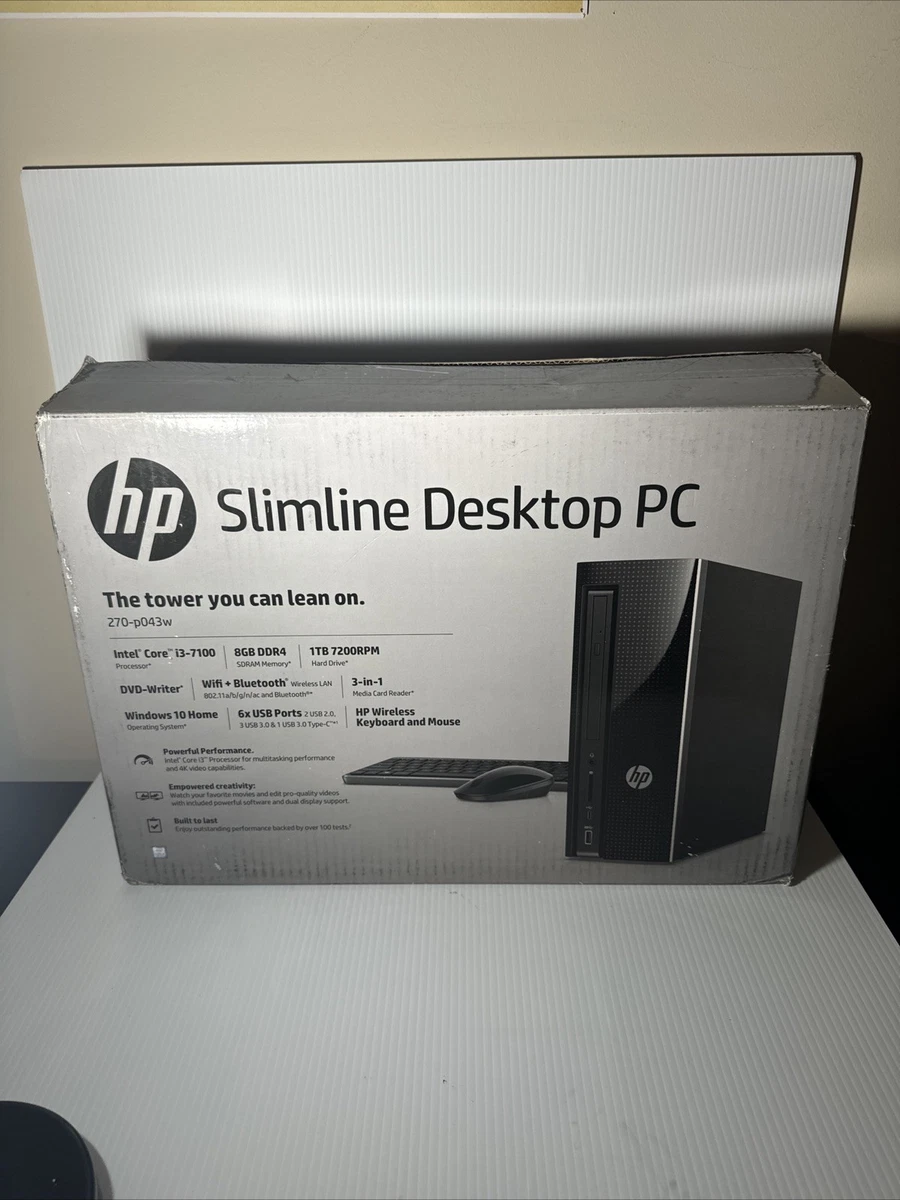 HP デスクトップPC ●I3-7100 ●HDD 500GB ●無線内蔵 HP Intel Core i3 7th Gen. HDD (Hard Disk Drive) PC Desktops & All